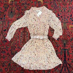 Flirty printed soft adorable hale Bob belted dress